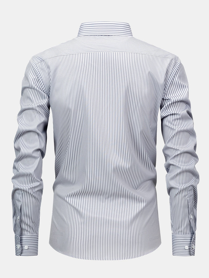 Corey - Camisa De Manga Larga a Rayas Con Botones
