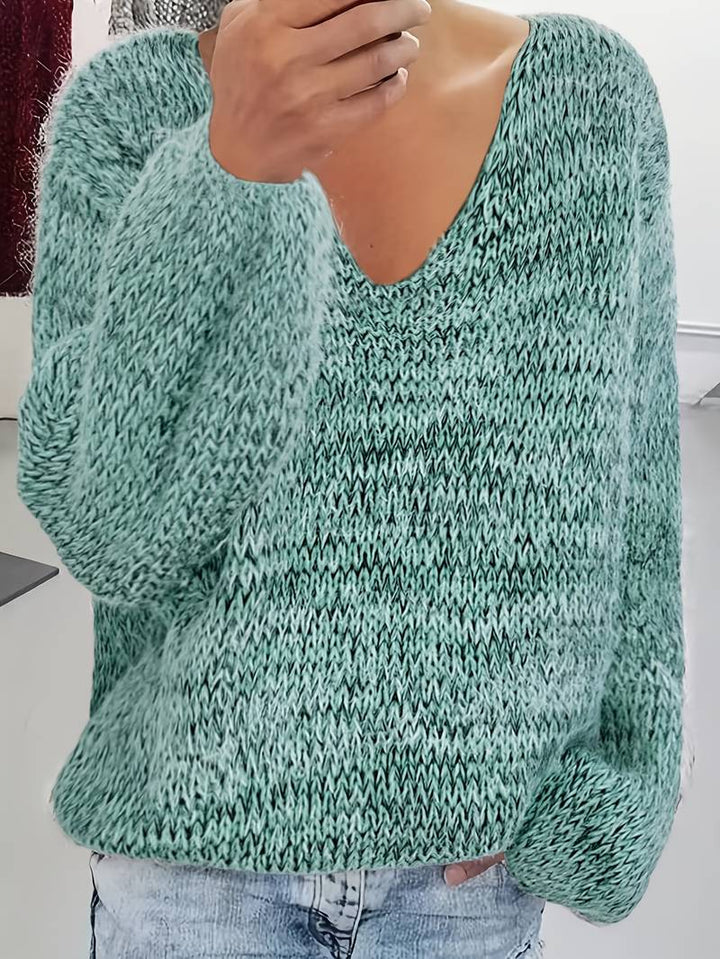 Lital - Elegante Jersey Suave Con Cuello en V