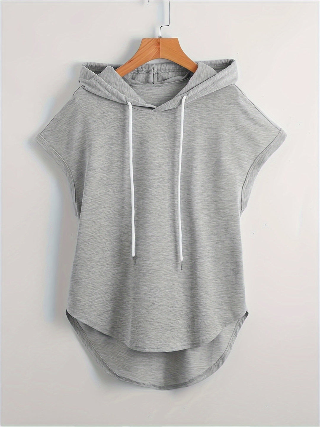 Matthias - Camiseta Informal Con Capucha y Bajo Asimétrico