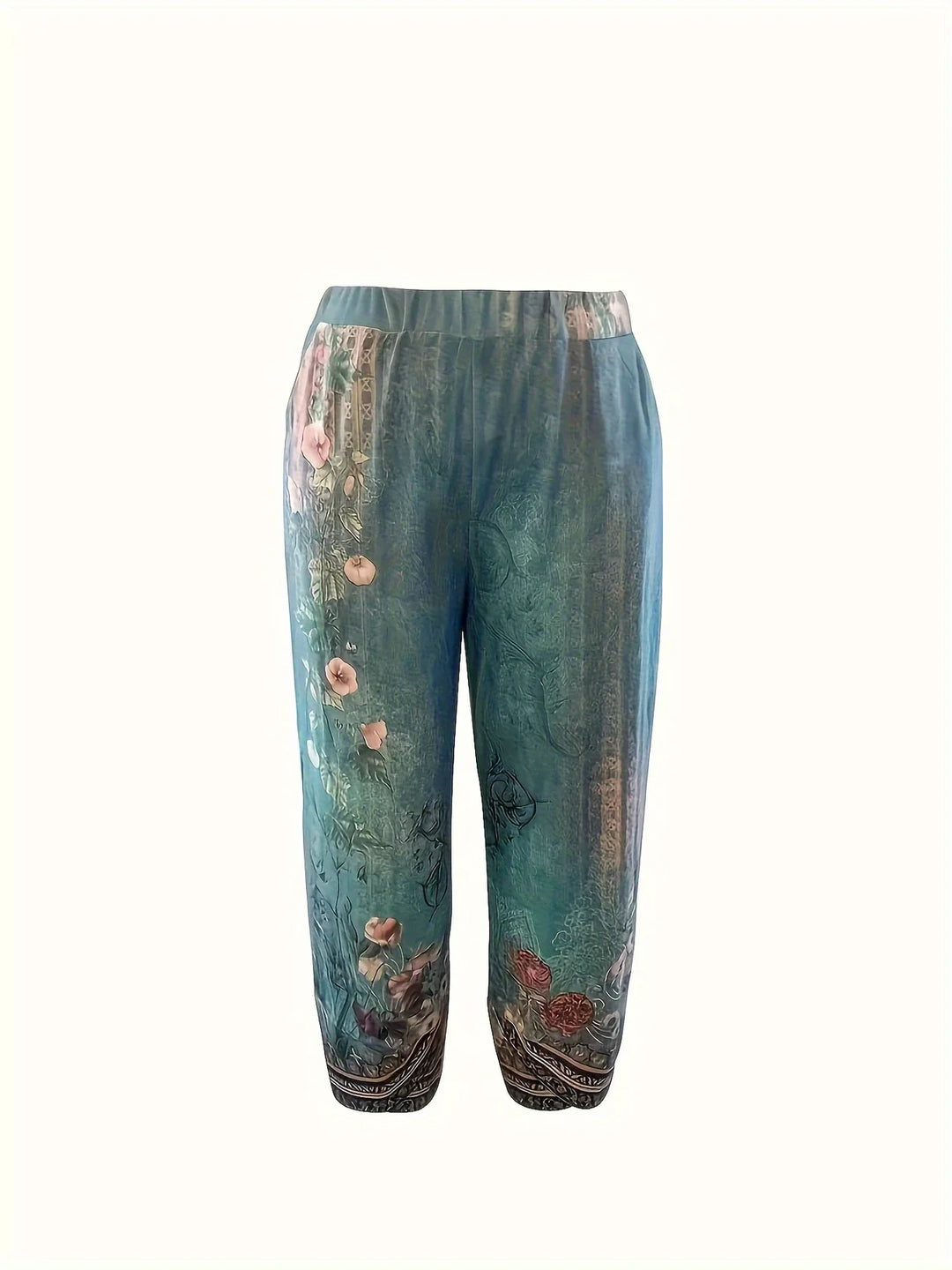 Kayden - Pantalón Capri Vintage De Flores