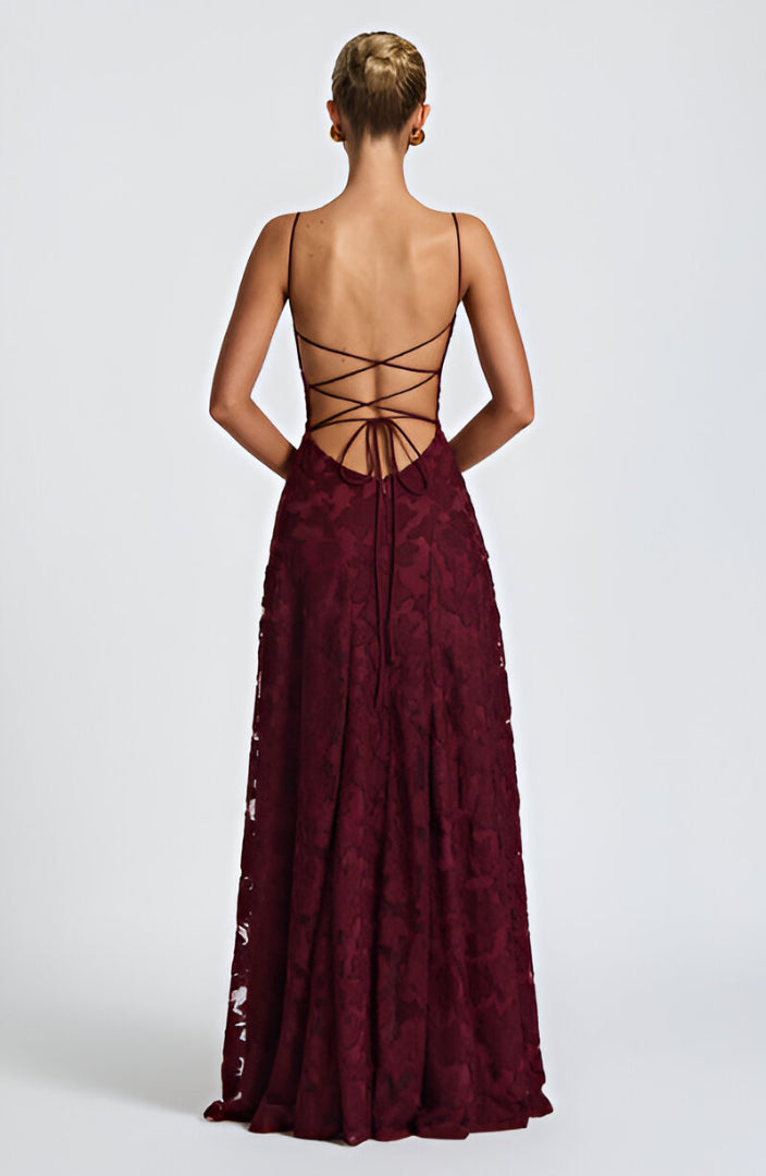 Kaleah - Vestido Largo con Corpiño de Encaje