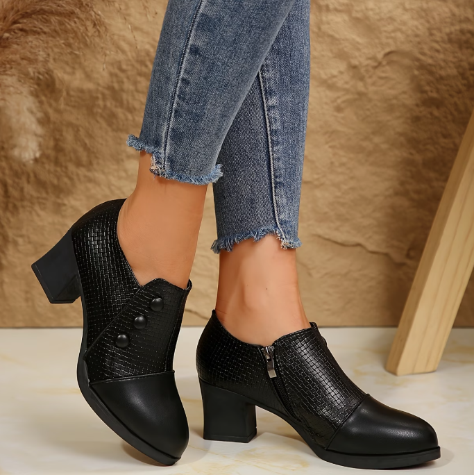 Sunchica - Zapatos De Salón Cómodos Con Cremallera