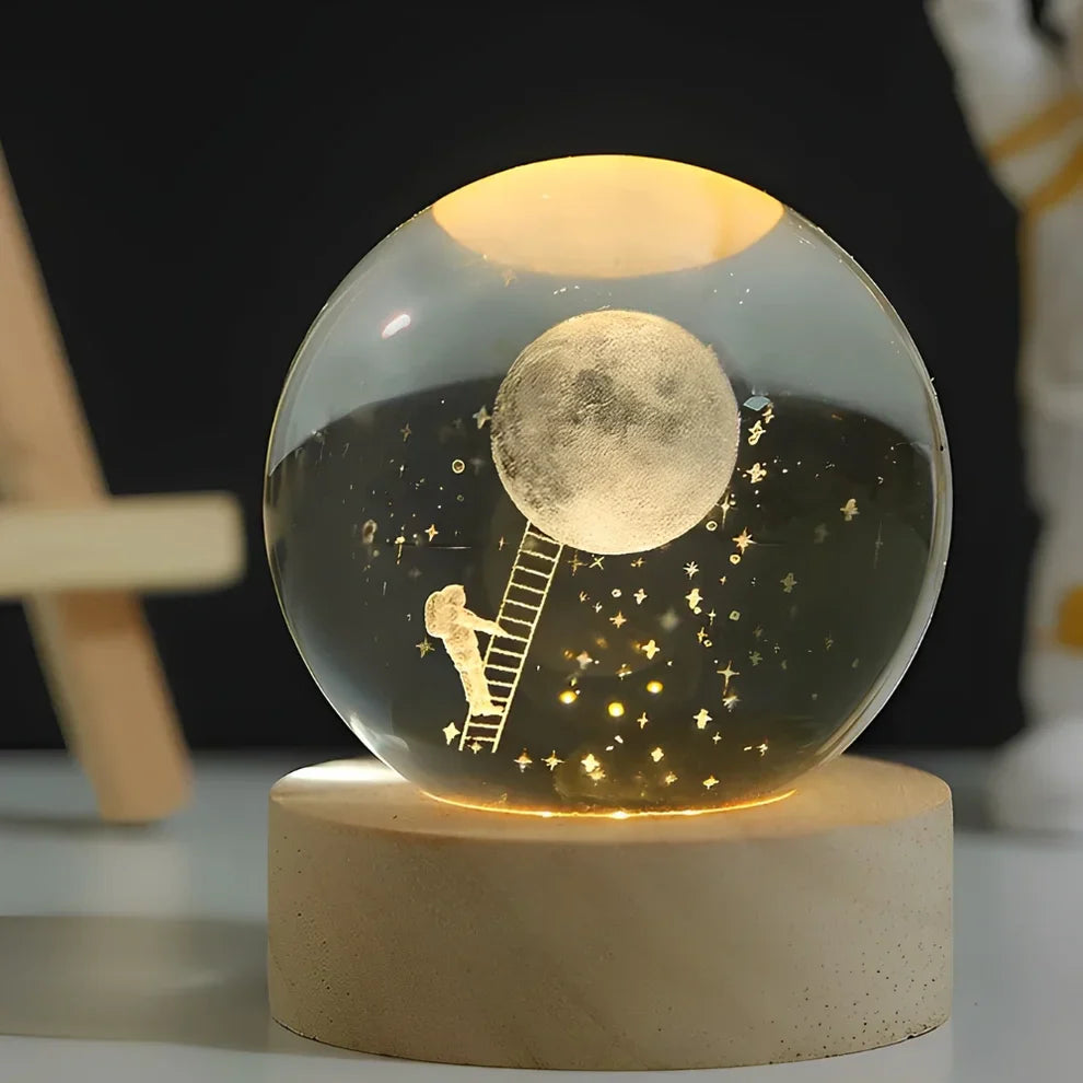 Glow Sphere – Lámpara Luminosa Con Bola De Cristal
