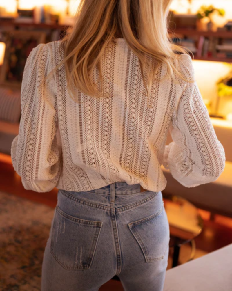 Jefferia - Elegante Blusa Hecha A Mano