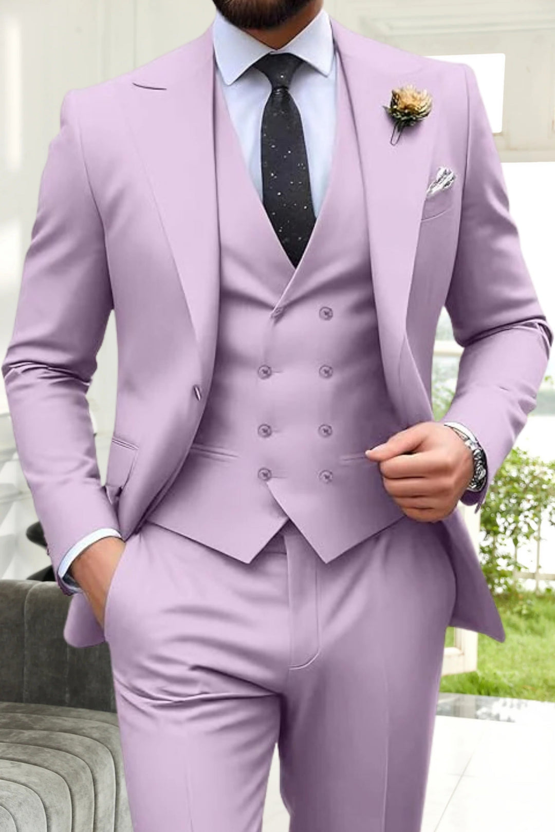 Gremist - Trajes De Tres Piezas Solapa Puntiaguda Slim Fit