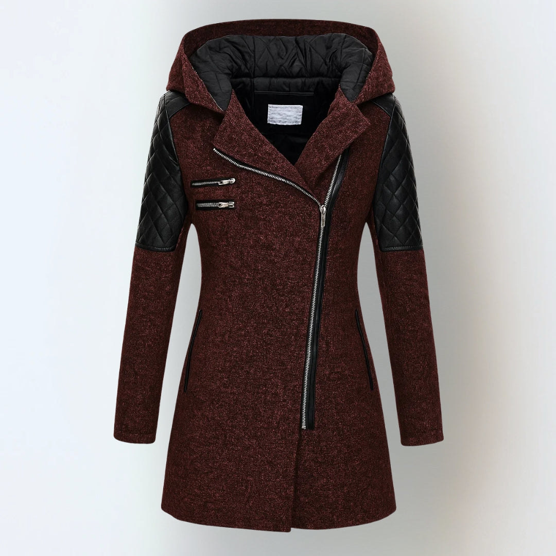 Jasneet - Chaqueta De Invierno Con Capucha y Cremallera