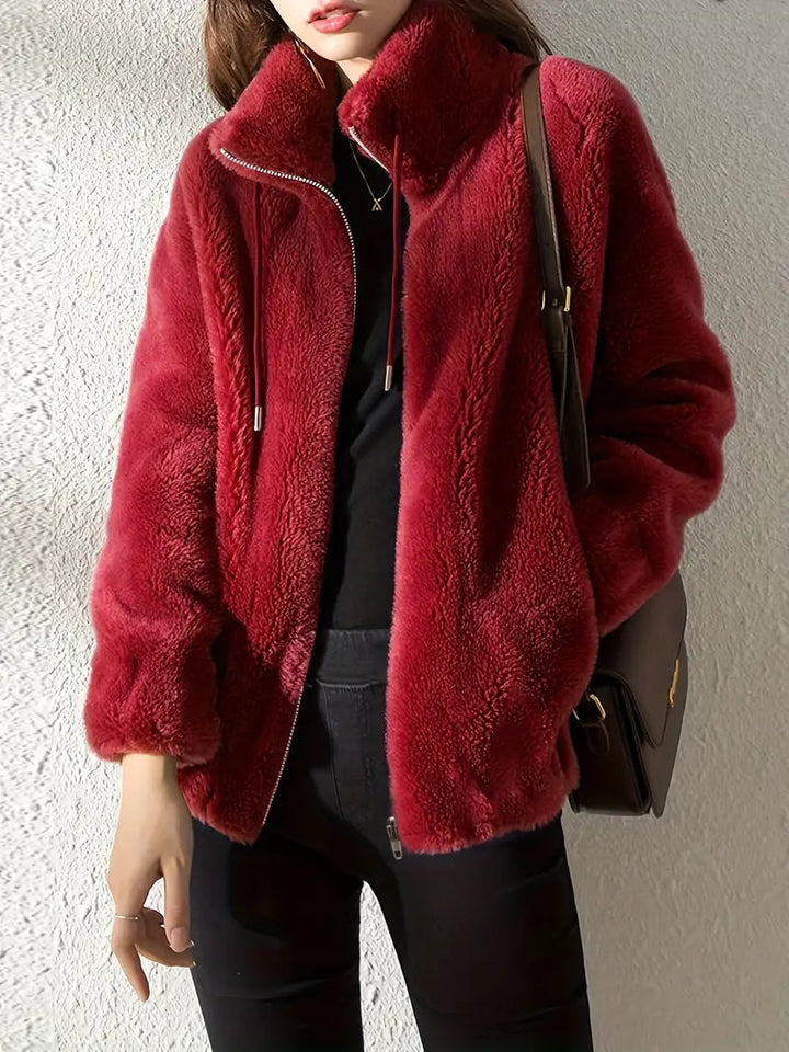 Maliza - Elegante Chaqueta De Lana Peluda