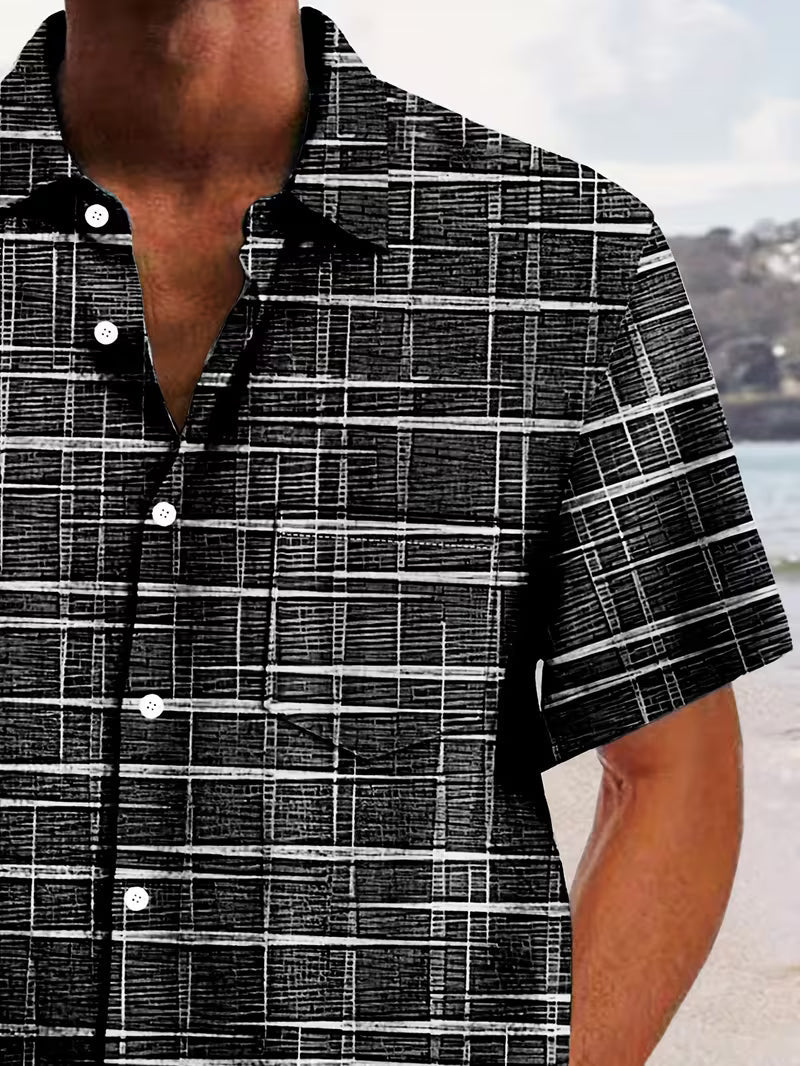 Jerrick - Camisa Con Estampado Geométrico Vintage