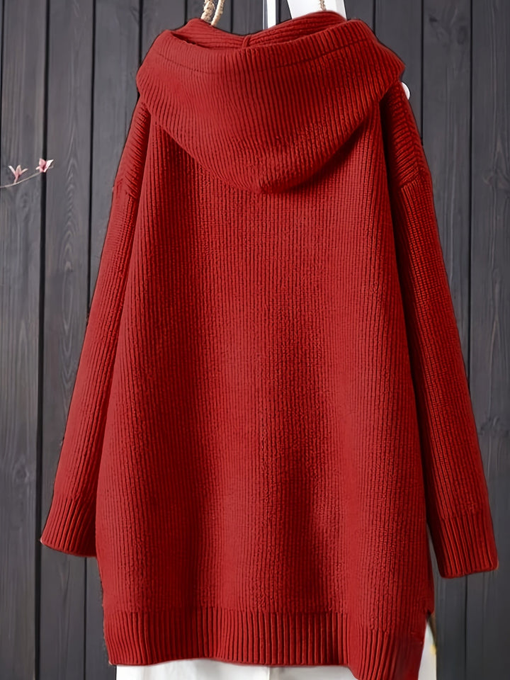 Genivee - Sudadera Con Capucha De Punto Manga Larga Informal