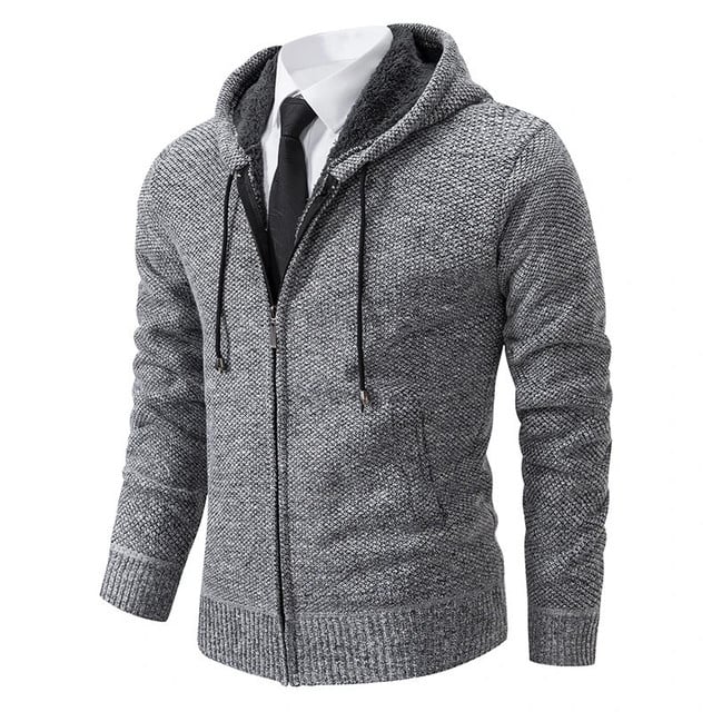 Thorsten - Chaqueta De PuntoDe Color Liso New Jersey