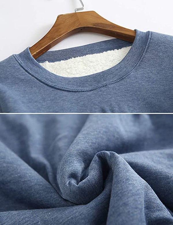 Bessie - Sudadera Casual Cuello Redondo Algodón Sólido
