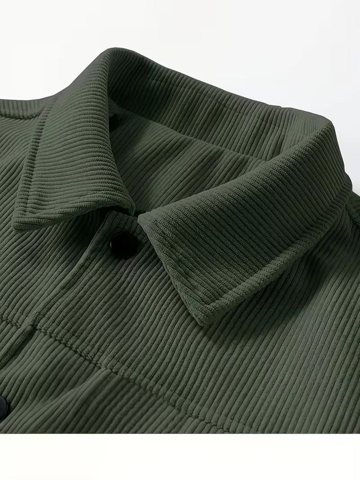 Matthaus - Chaqueta de Pana Con Cuello y Bolsillos Con Solapa