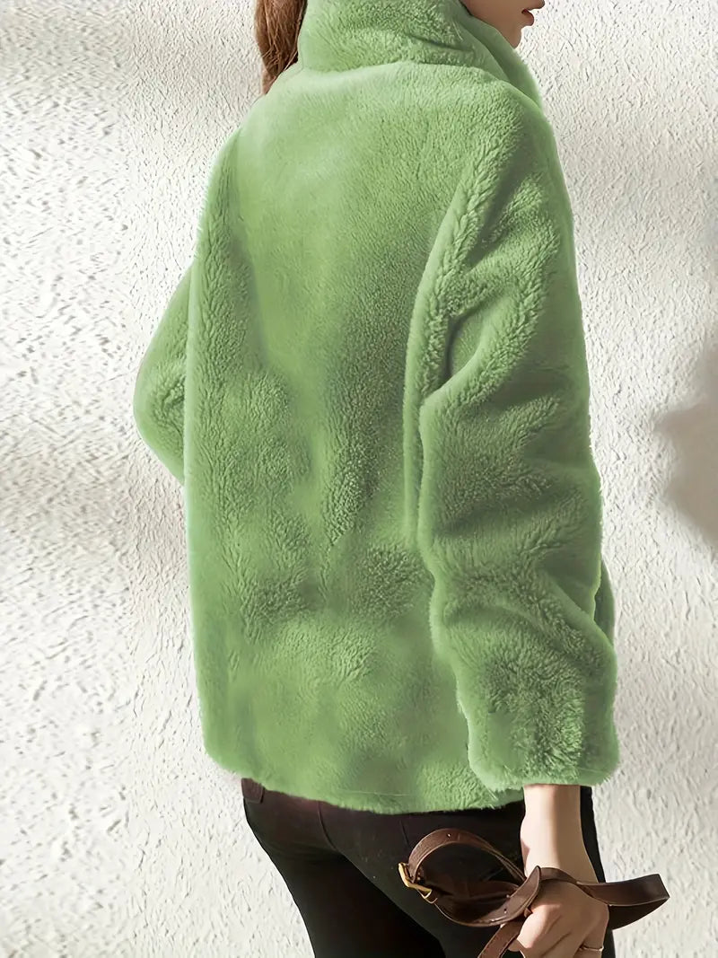 Maliza - Elegante Chaqueta De Lana Peluda