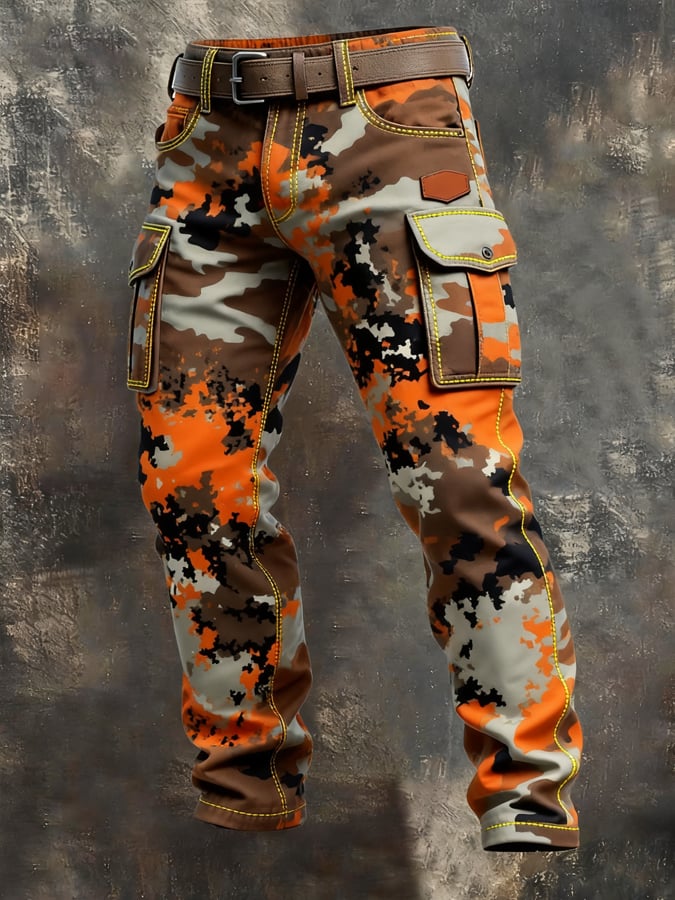 Bethell - Pantalón Vintage De Camuflaje Con Múltiples Bolsillos
