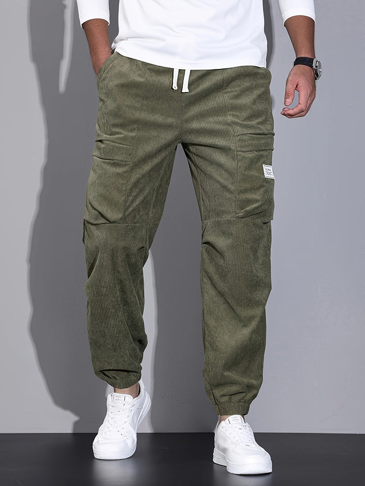 Blevin - Pantalones Carga Con Múltiples Bolsillos