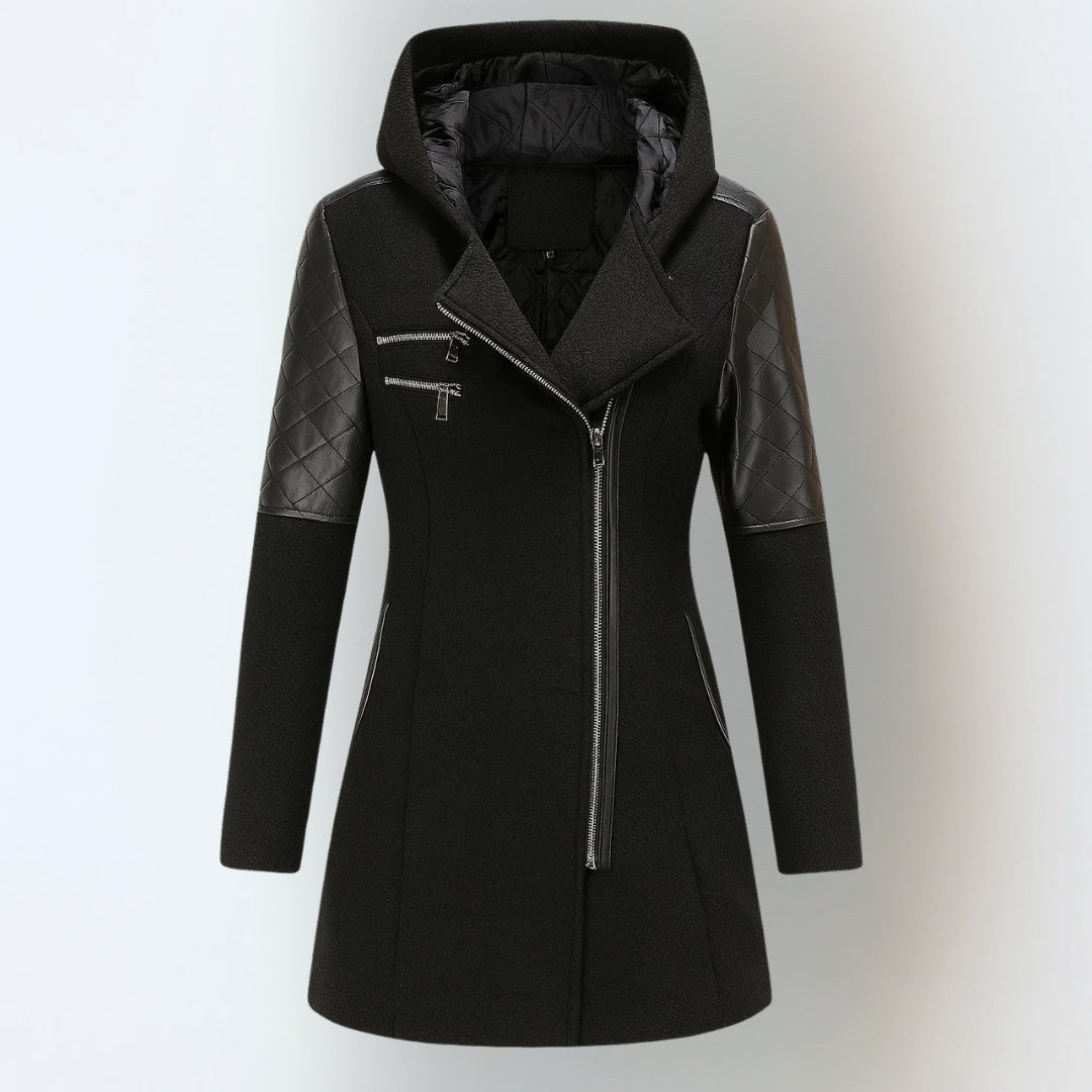 Jasneet - Chaqueta De Invierno Con Capucha y Cremallera