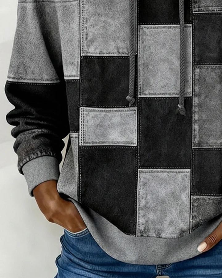 Yaralyn - Sudadera con Capucha de manga Larga y Estampado a Cuadros