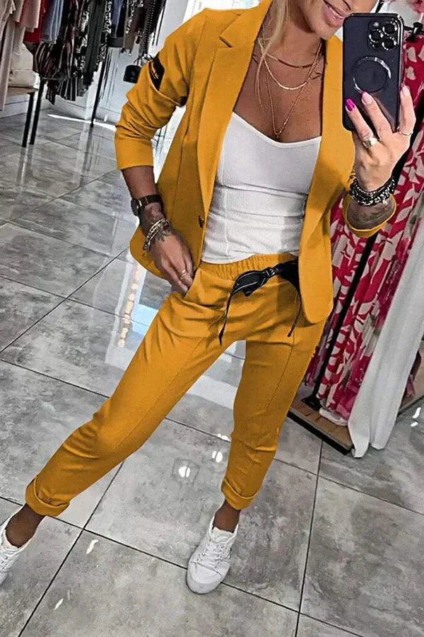 Jocelyne - Elegante Conjunto De Blázer Pantalones