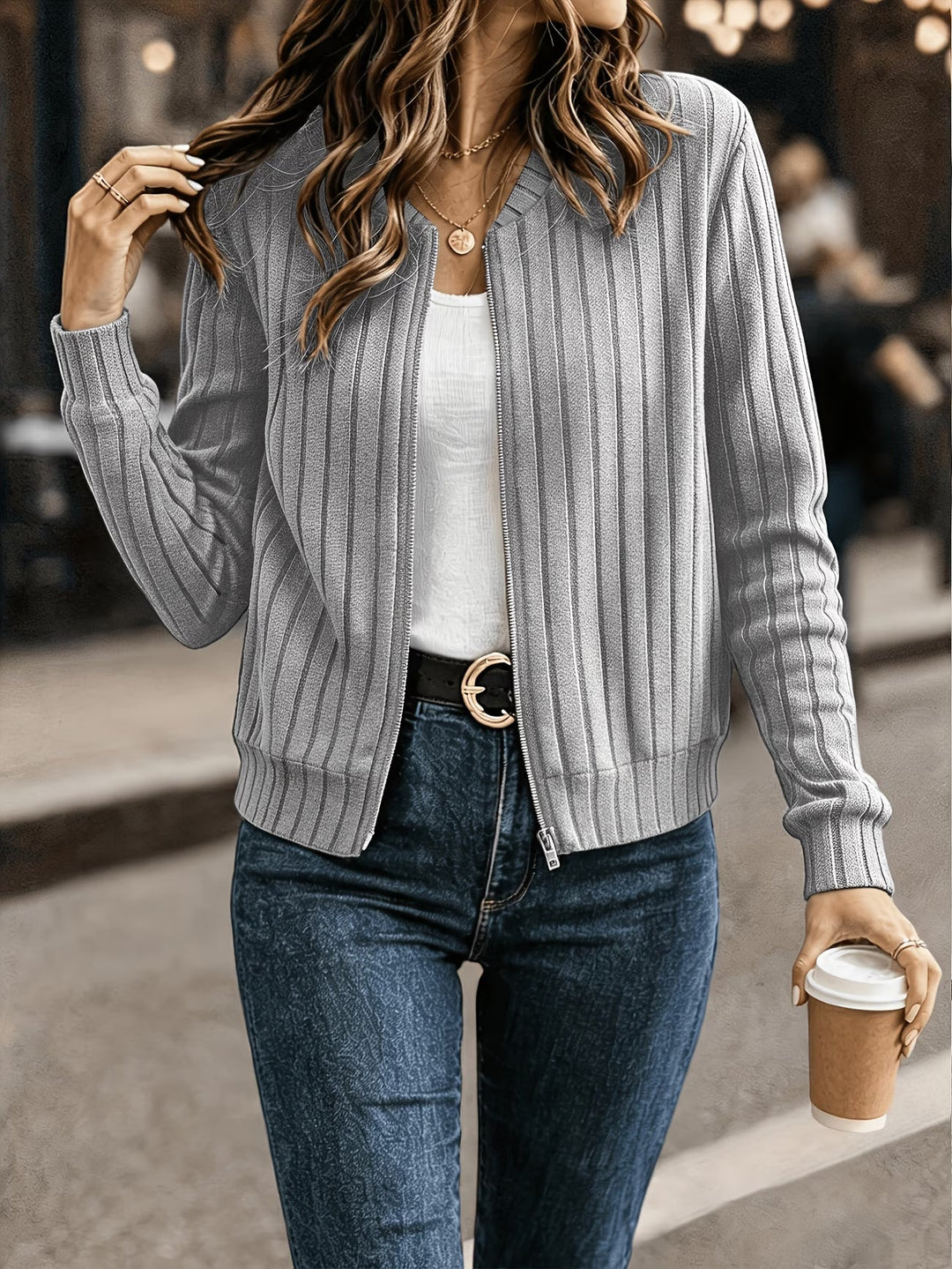 Nalia - Chaqueta De Punto Con Una Sola Manga