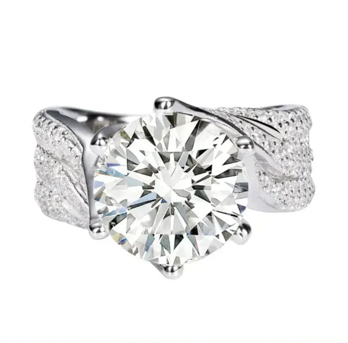 Halyna - Anillo De Moissanita Super Flash D 3 Quilates