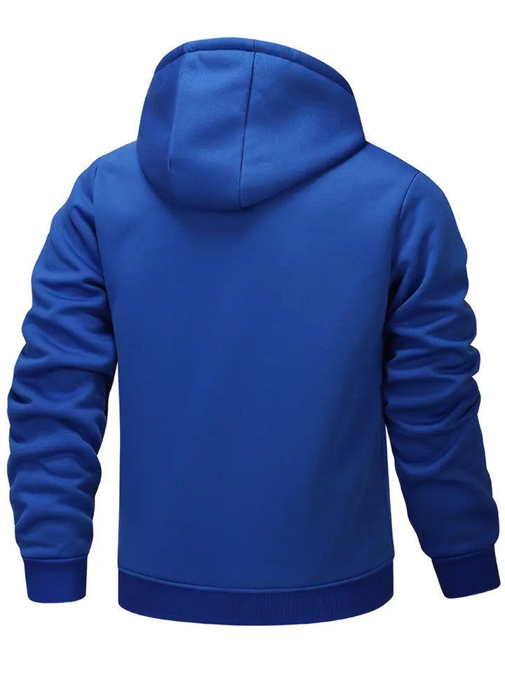 Helge - Sudadera Con Capucha y Cremallera De Manga Larga Informal