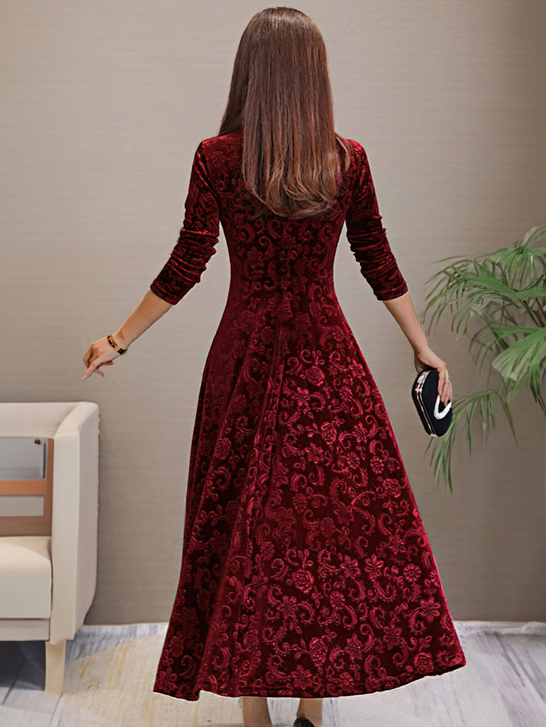 Eluned - Elegante Vestido De Fiesta De Terciopelo
