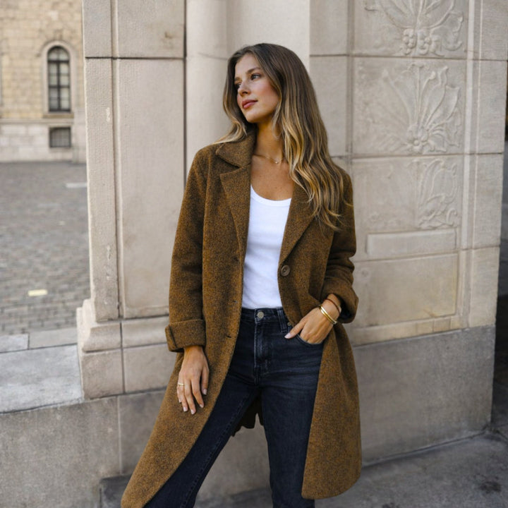 Annita - Elegante Abrigo Con Botones
