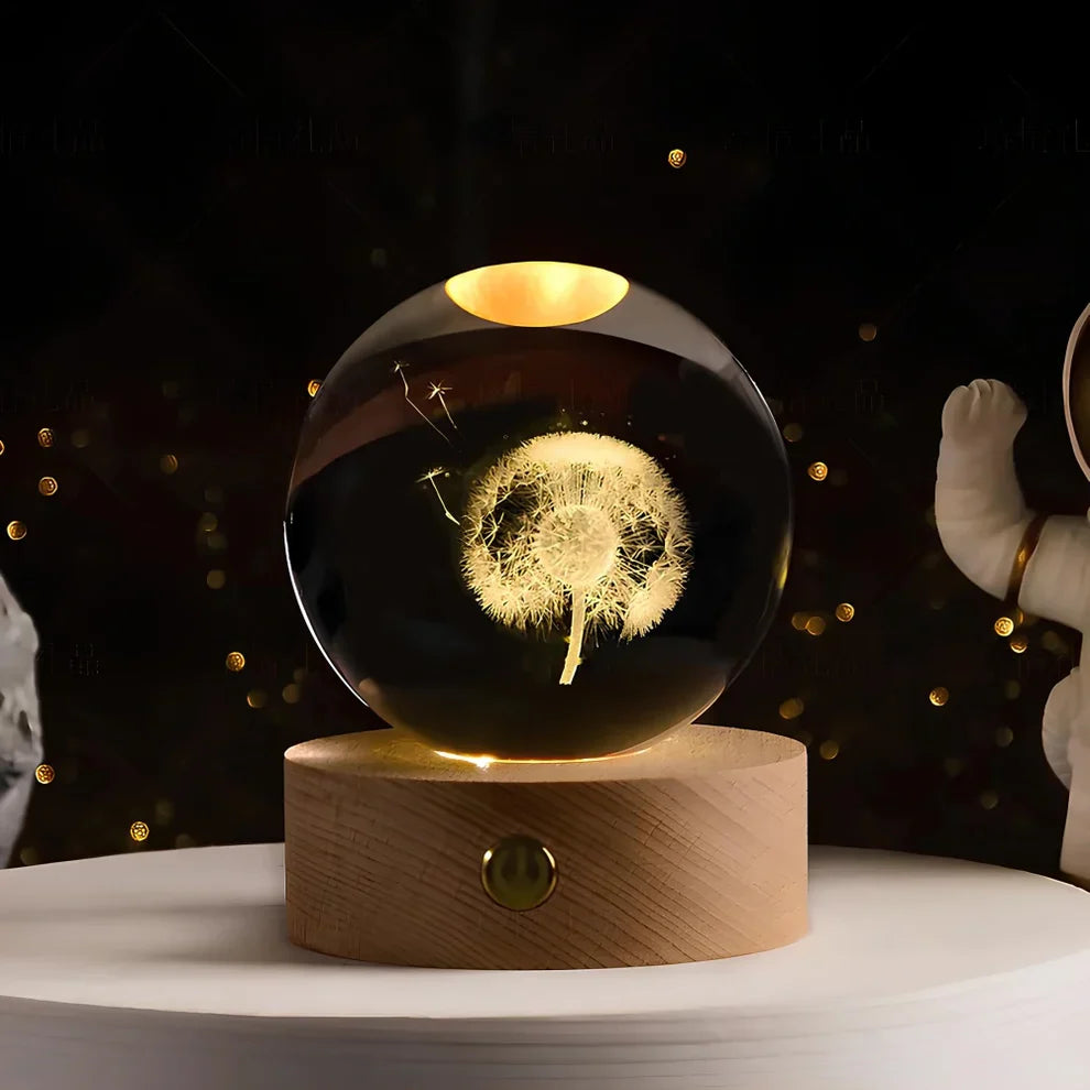 Glow Sphere – Lámpara Luminosa Con Bola De Cristal