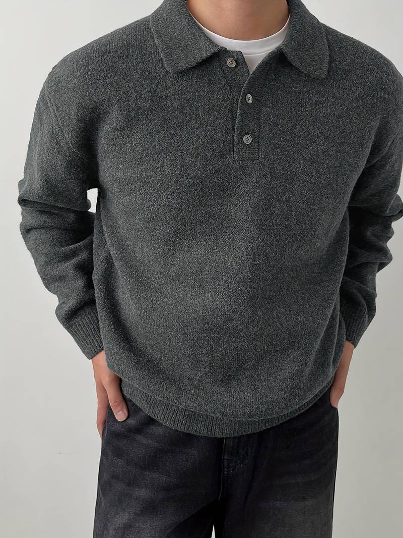 Eliran - Elegante Jersey de Manga Larga Con Cuello Alto