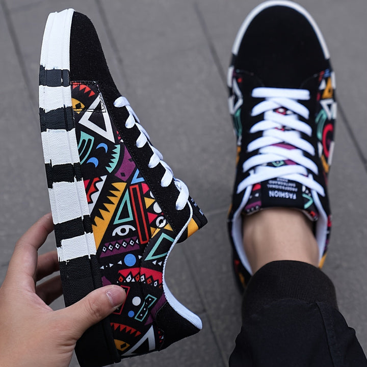 Nalson - Zapatillas Con Cordones y Estampado Geométrico