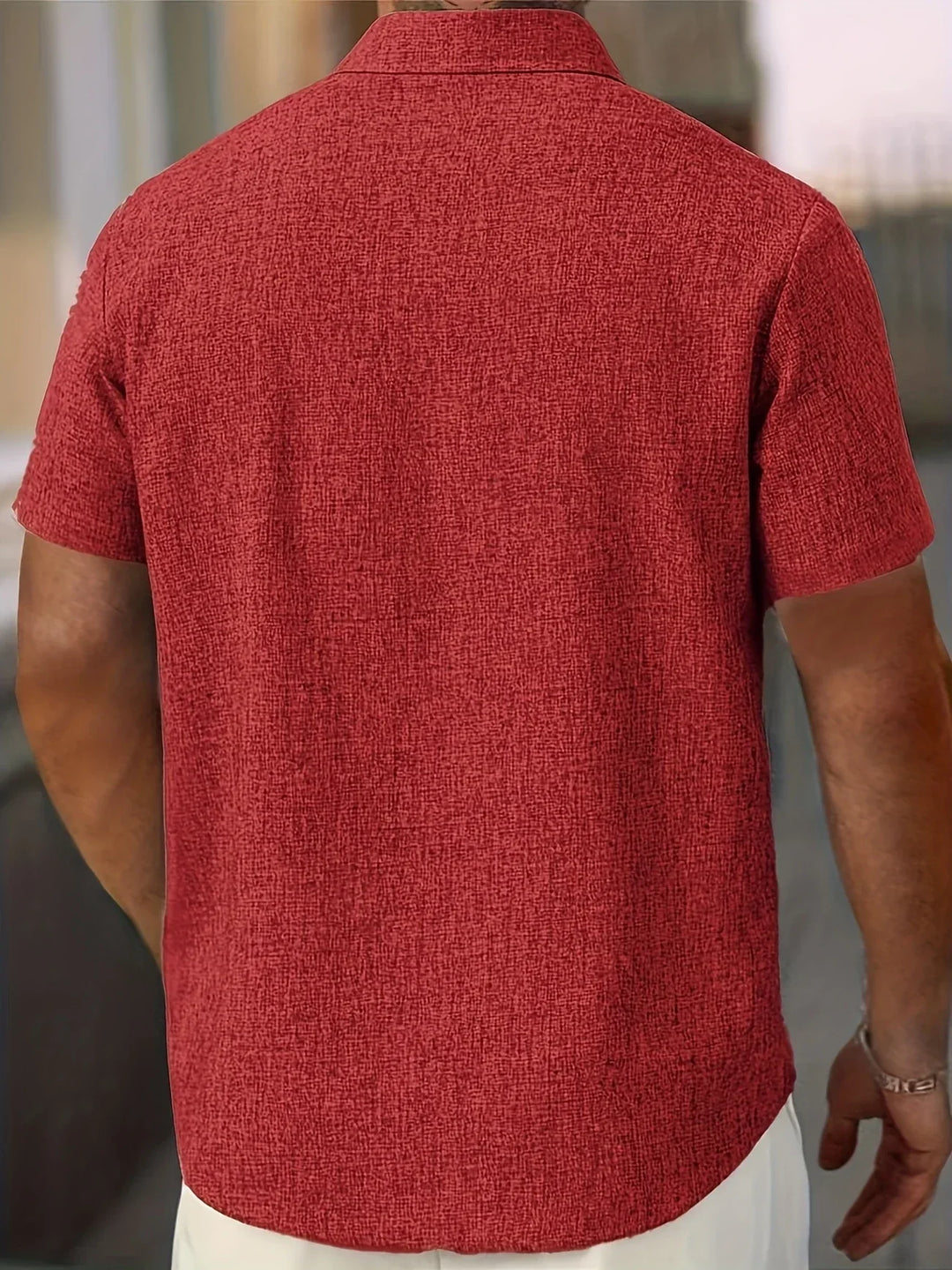 Dwight - Camisa De Manga Corta Ligera De Mezcla De Lino