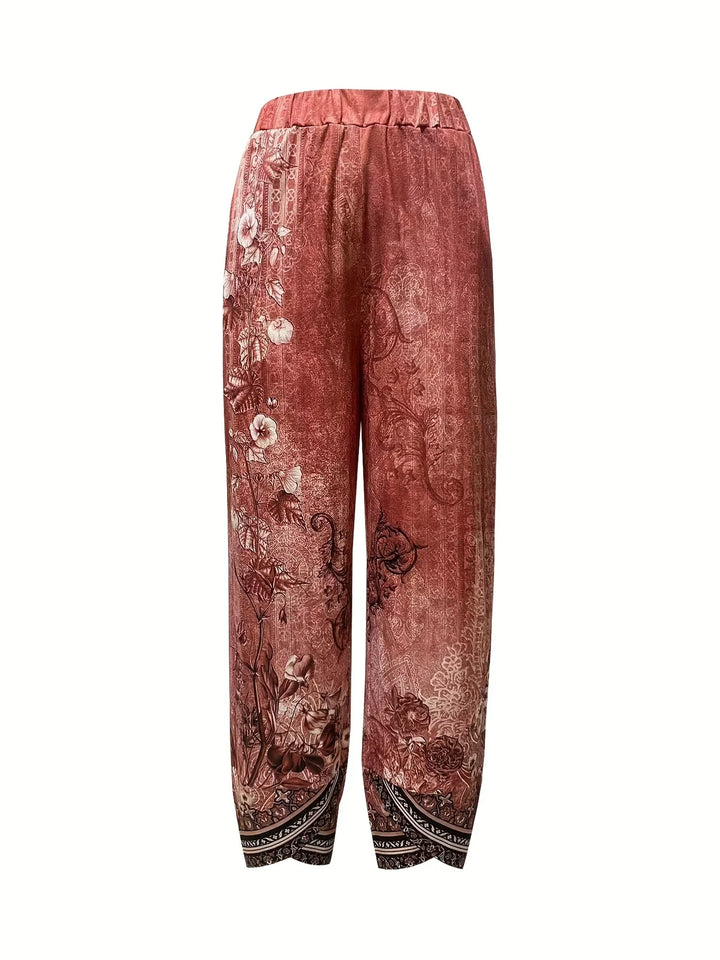 Kayden - Pantalón Capri Vintage De Flores