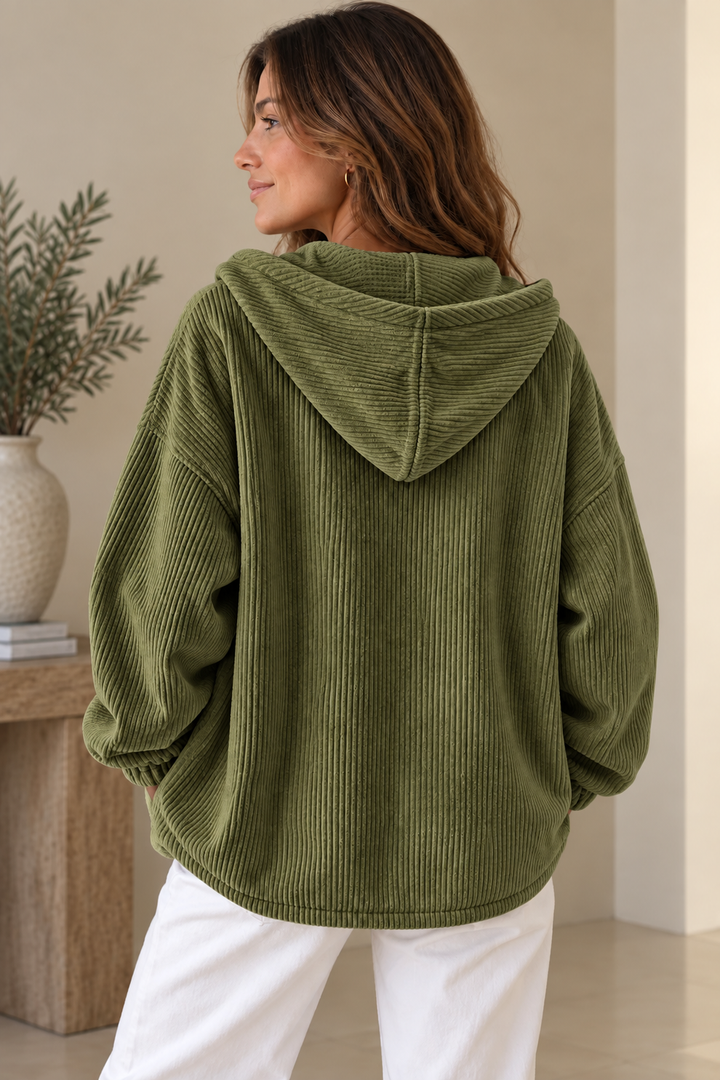 Nalina - Chaqueta Con Capucha De Pana De Corte Holgado