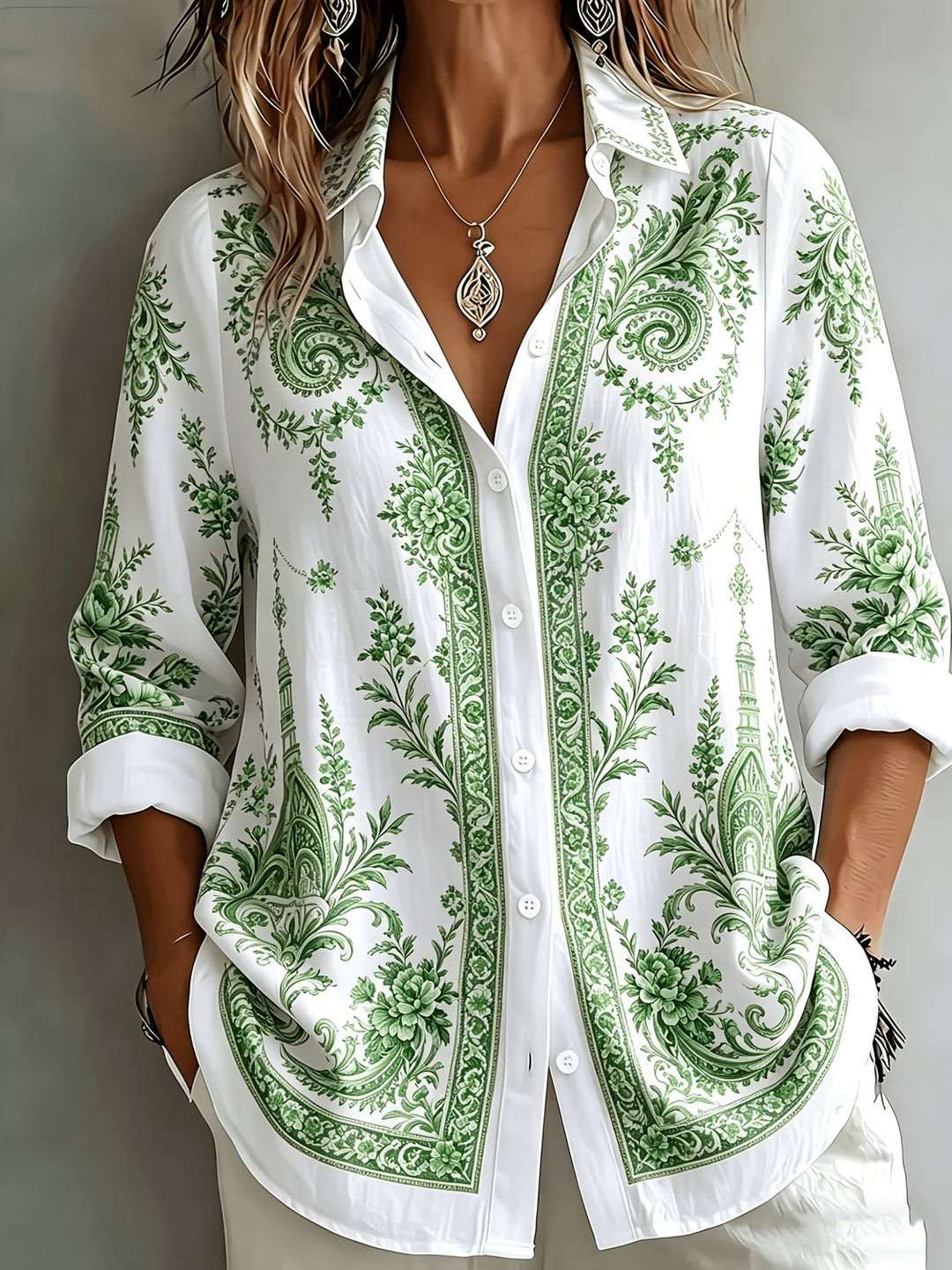 Aldana - Camisa De Manga Larga Con Botones