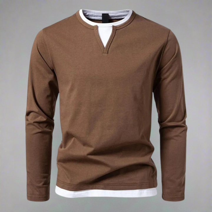 Brannock - Camisa De Manga Larga y Cuello En V