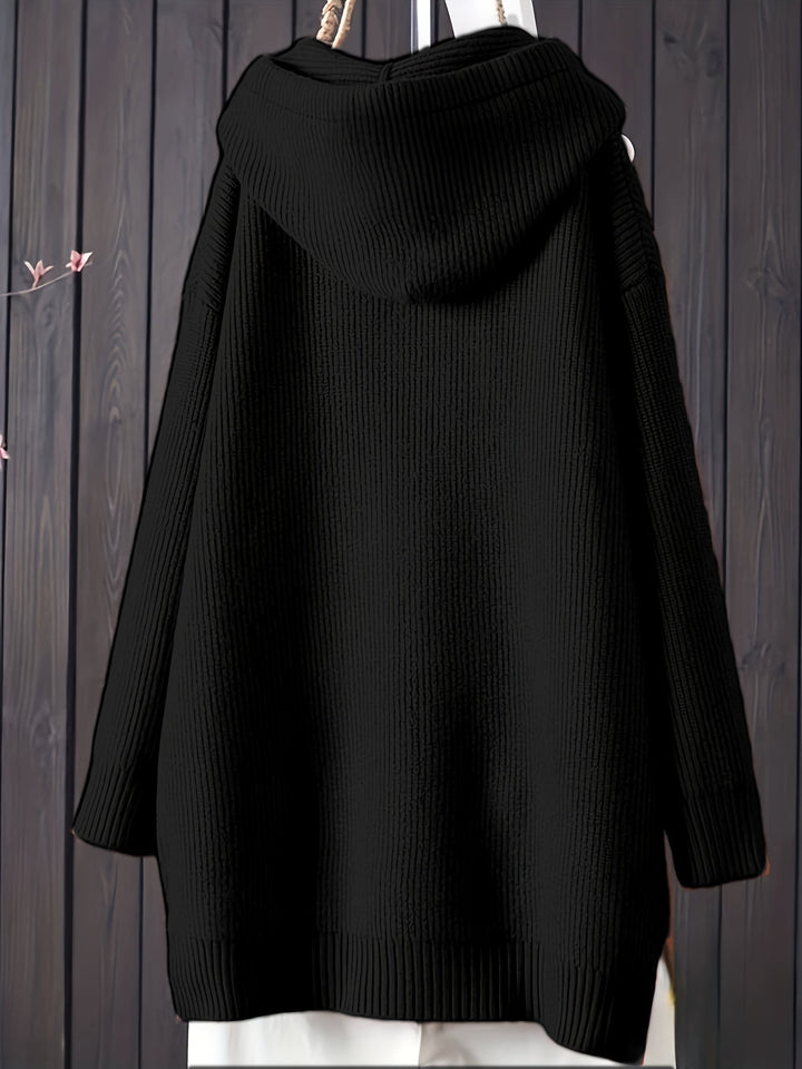 Genivee - Sudadera Con Capucha De Punto Manga Larga Informal