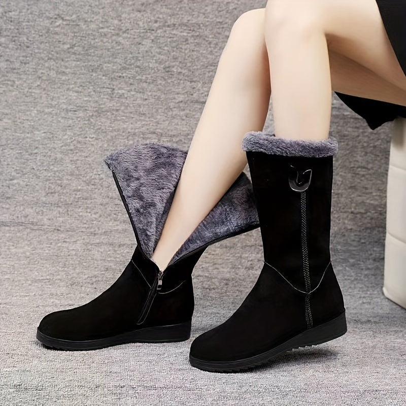 Britta - Botas Cálidas Con Cremallera Lateral