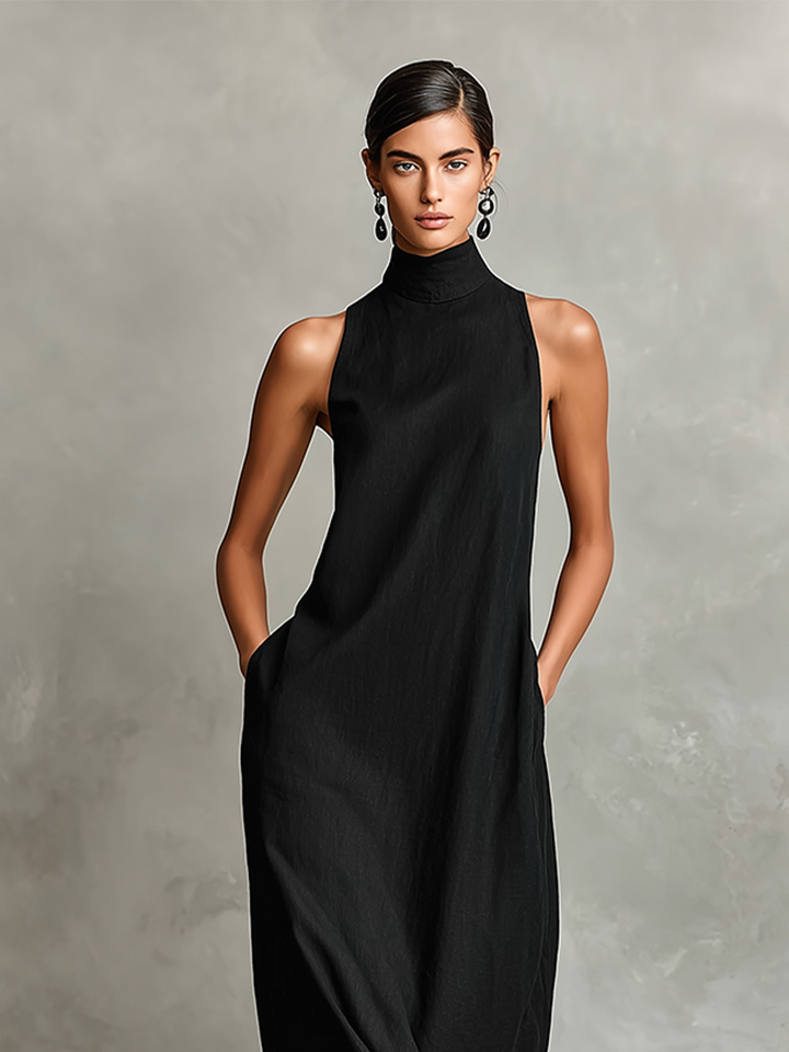 Imeria - Vestido Largo Con Cuello Halter