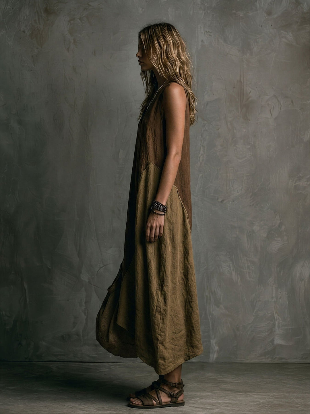 Tylissa - Vestido Largo Asimétrico De Patchwork