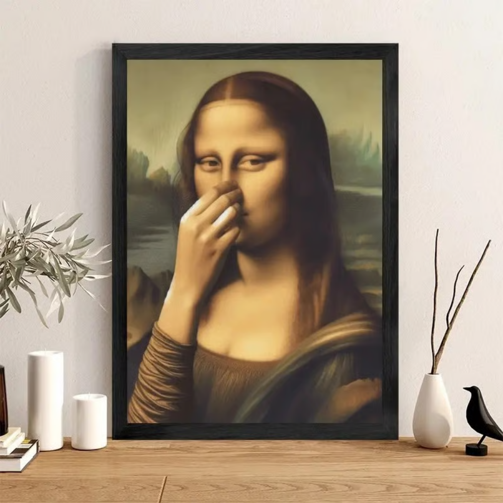 WinkArt - Póster Humorístico Mona Lisa con un Guiño