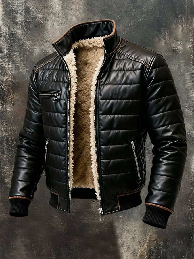 Alec - Chaqueta De Cuero Vintage