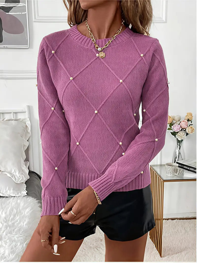 Turid - Elegante Jersey De Manga Larga De Punto