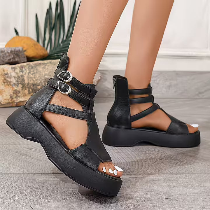 Austeja - Sandalias Con Plataforma Gruesa y Punta Abierta