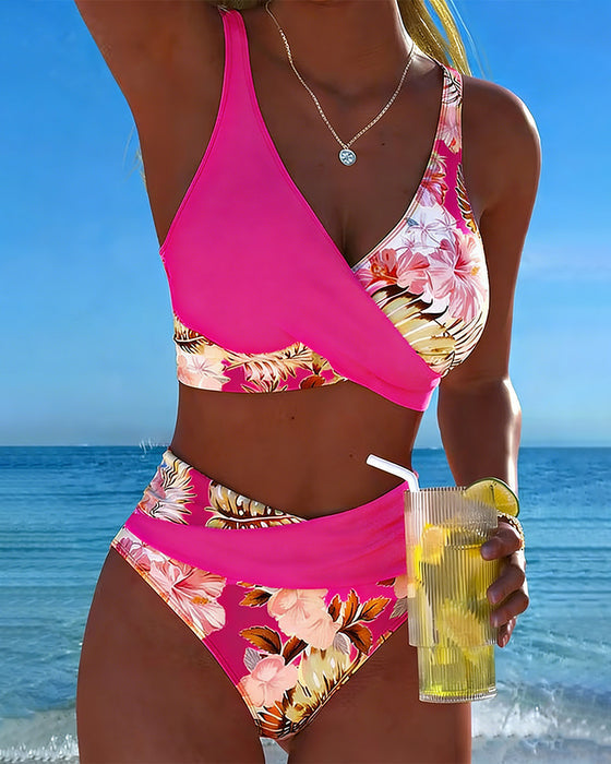 Killiane - Bikini Floral Con Contraste