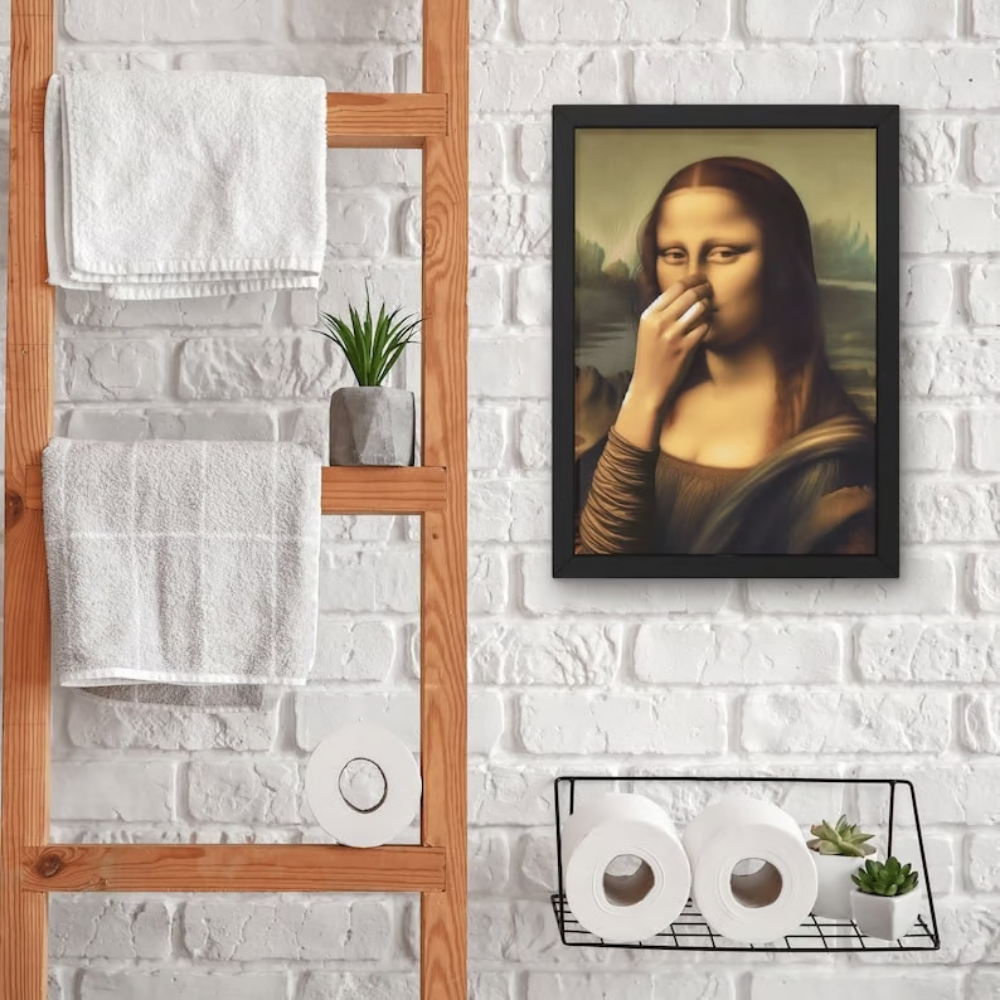 WinkArt - Póster Humorístico Mona Lisa con un Guiño