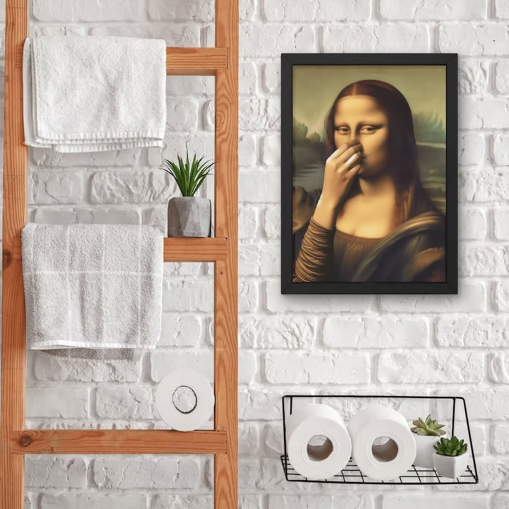 WinkArt - Póster Humorístico Mona Lisa con un Guiño