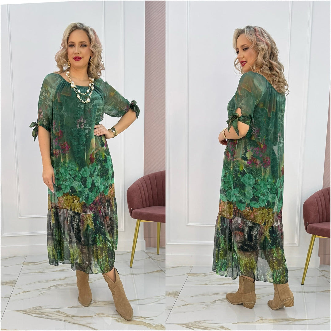 Eliska - Elegante Vestido Largo Con Estampado Floral