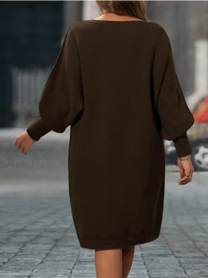 Enkeleida - Vestido De Invierno Con Estampado Geométrico En Forma De Rombo