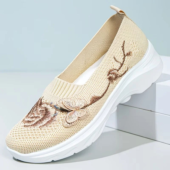 Leetha - Mocasines Bordados Con Mariposas