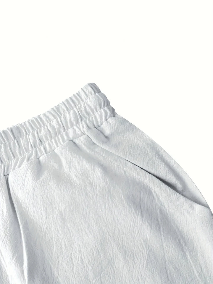 Callan - Pantalones Cortos Informales De Lino Con Bolsillo